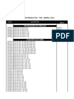 Trs Partes Lista de Productos