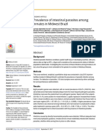 Prevalence of Intestinal Parasites Among Inmates in Midwest Brazil