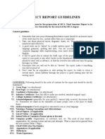 Project Report Format For Final MCA