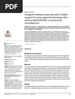 Caregiver-Mediated Exercises With E-Health Support For Early Supported Discharge After Stroke (CARE4STROKE) : A Randomized Controlled Trial