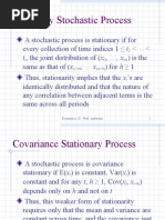 Stationary Stochastic Process: 1 M t1 TM t1+h TM+H T