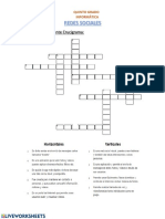 Resuelve El Siguiente Crucigrama:: Quinto Grado Informática