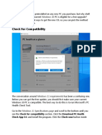 Check For Compatibility: Windows 11 Windows 10