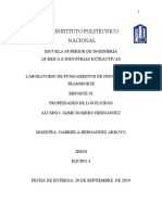 Propiedades de Los Fluidos Numero de Reynolds Fenomenos de Transporte