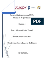 Generación de Programa CNC y Definición de Geometrías