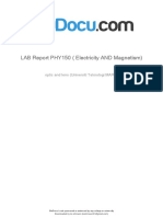 Lab Report Phy150 Electricity and Magnetism