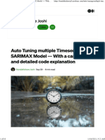 Auto Tuning Multiple Timeseries SARIMAX Model - With A Case Study and Detailed Code Explanation