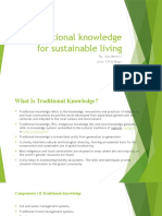 Traditional Knowledge For Sustainable Living PPT 1'