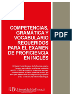 2 Competencias, Gramática y Vocabulario Requeridos para El Examen de Proficiencia en Inglés