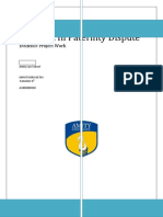 DNA Test in Paternity Dispute: Evidence Project Work