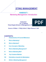 Introduction To Marketing Management