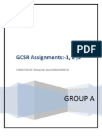 GCSR 1, 2, 3 Assignments by Manpreet Kaur