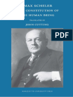 (Marquette Studies in Philosophy No. 62) Max Scheler, John Cutting (Translator) - On The Constitution of The Human Being - From The Posthumous Works, Volumes 11 & 12-Marquette University Press (2008)