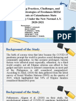 Learning Practices, Challenges, and Coping Strategies of Freshmen Beed Students at Catanduanes State University Under The New Normal A.Y. 2020-2021