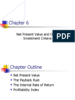 Chapter 6 Net Present Value