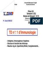 TD N - 1 D Immunologie