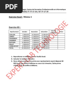 Exercice Excel N1 Exercice 03