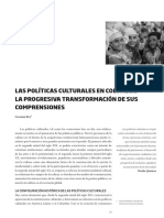 Rey, German, Politicas Culturales Colombia La Progresiva Tranformación de Sus Comprensiones