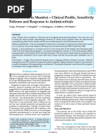 Enteric Fever in Mumbai - Clinical Profile, Sensitivity Patterns and Response To Antimicrobials