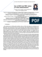 Validation of ENVI-met PMV Values by In-Situ Measuremen Ts