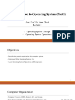 Introduction To Operating System (Part1) : Asst. Prof. Dr. Noor Ghazi