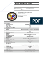 Manufacturing Data Sheet: Low Voltage XLPE Cable Design Code: LVIS09CXSWYL003C004SA001S Date: Rev No.