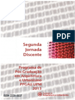 II Jornada Discente Posfau Mackenzie Pesquisa em Arquitetura Urbanismo e Design Eunice Helena Sguizzardi Abascal Coordenacao