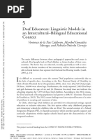 Deaf Educators: Linguistic Models in An Intercultural-Bilingual Educational Context