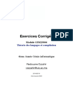 3 - Exercices Corriges Theorie de Langages 4info