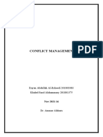 Conflict Management: Rayan Abdullah Al-Rsheedi 201802083 Khaled Saod Alshammary 201801375