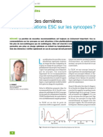 Que Retenir Des Dernières: Recommandations ESC Sur Les Syncopes ?