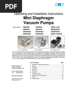 Mini Diaphragm Vacuum Pumps: Operating and Installation Instructions