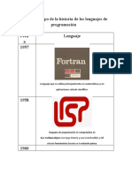 Línea de Tiempo de La Historia de Los Lenguajes de Programación