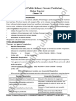 Respiration in Organisms 