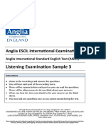 Listening Examination Sample 3: Anglia ESOL International Examinations