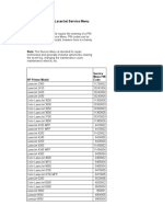 PIN Codes For HP LaserJet Service Menu