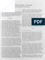 Path-Goal Theory of Leadership: A Meta-Analysis: Julie Indvik, California State University-Chico