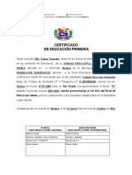 Certificado de Educación Primaria