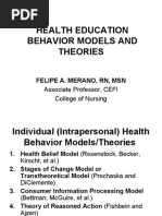 Health Education Behavior Models and Theories - PPT