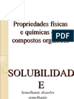 Propriedade Físicas e Químicas Dos Compostos Orgânicos