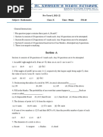 Mathematics-Class X - PTerm 1