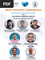 Mou Signing Ceremony - The Ramco Cements LTD