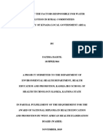 Analysis of The Factors Responsible For Water Pollution in Rural Communities