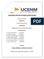 Informe Nulidades, Incidentes y Costas