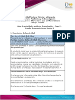 Guía de Actividades y Rúbrica de Evaluación - Fase 5 - Prueba de Conocimientos Unidad 2