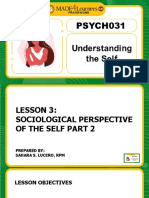 Lesson 3 Sociological Perspective of The Self Part 2