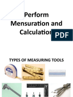 Perform Mensuration and Calculation