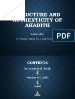 Structure and Authenticity of Ahadith