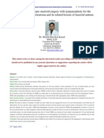 Transcanal Endoscopic Mastoid Surgery With Tympanoplasty For The Management of Cholesteatoma