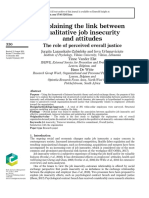 Explaining The Link Between Qualitative Job Insecurity and Attitudes